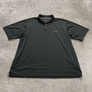 Columbia Utilizer Polo Shirt Mens XXL Black Short Sleeve Outdoor Fishing Casual